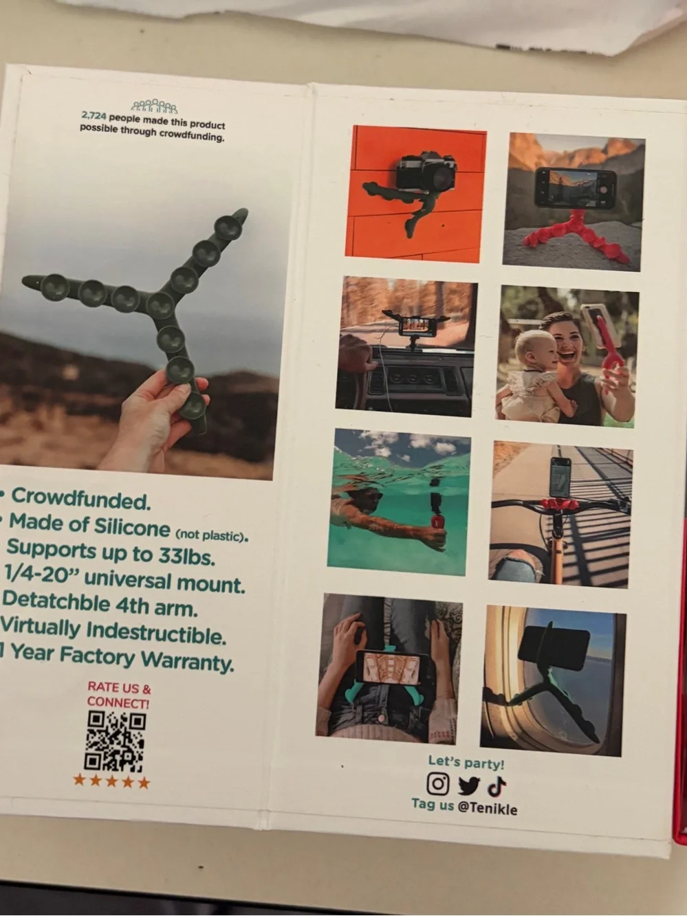 360° Bendable Suction Mount – Green